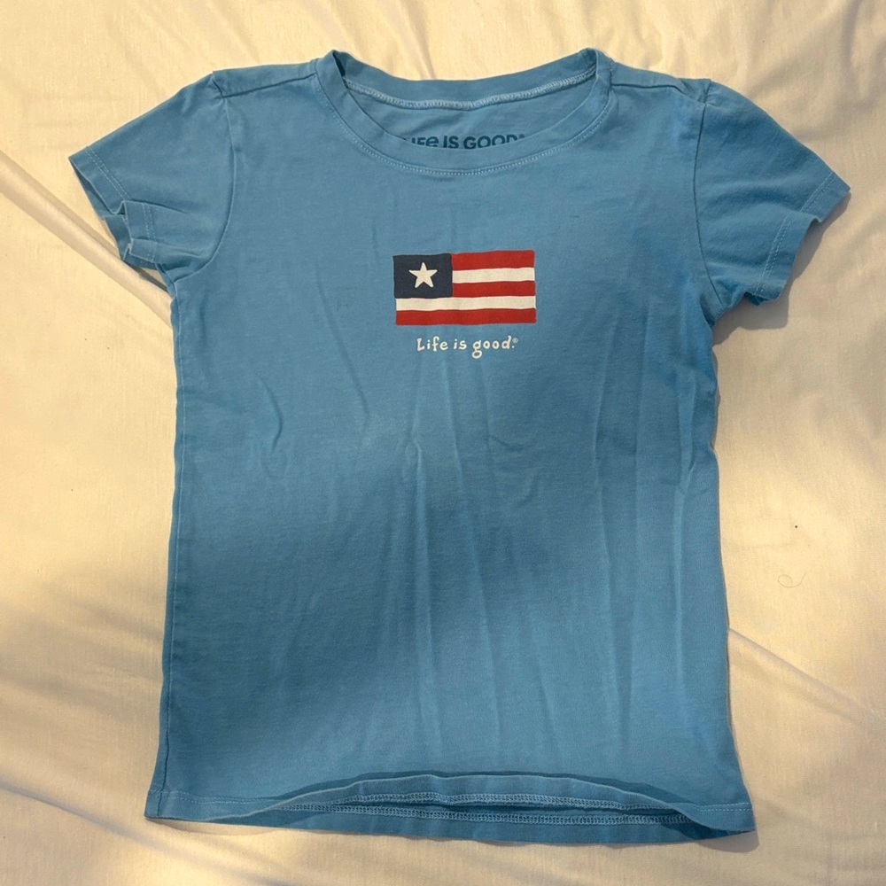 Life is Good girls patriotic T-shirt
